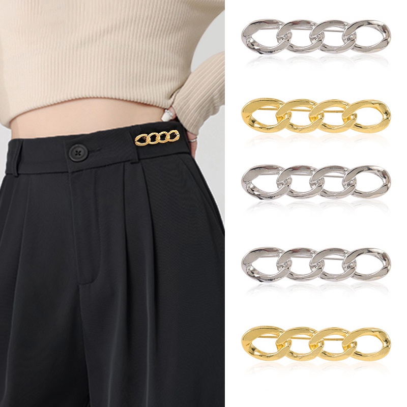 Dây Xích Kim Loại Đeo Thắt Lưng Quần Jean / Cài Nút Có Thể Tháo Rời