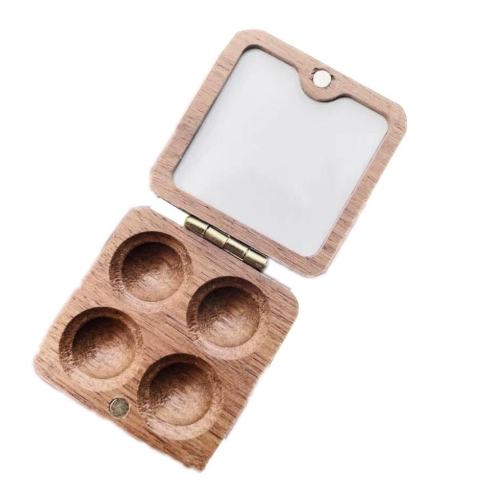 WAPKTY Hộp Màu Nước Bằng Gỗ mini Màu Đen Làm Thủ Công