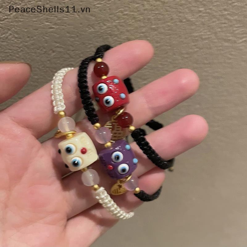 Vòng Đeo Tay May Mắn Bằng Vải Dệt Hình Quái Vật Dễ Thương Dành Cho Nữ