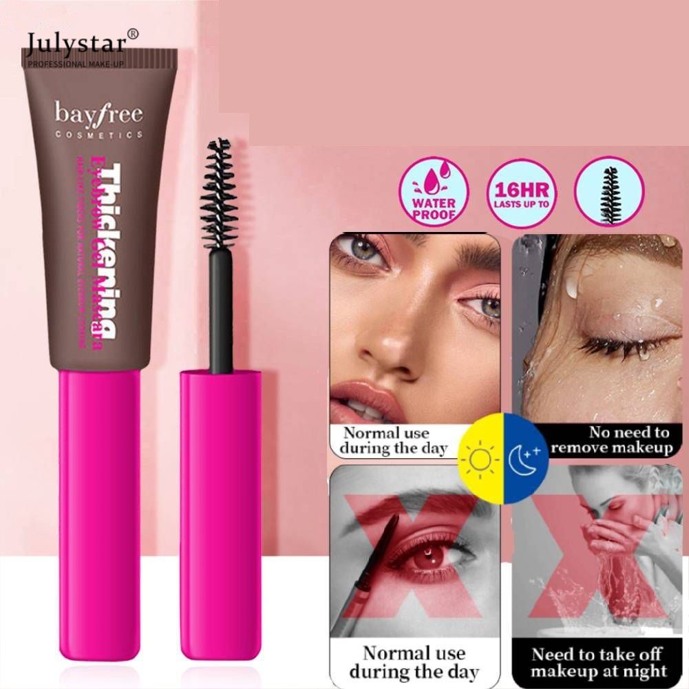 Gel Kẻ Lông Mày 4 Màu Có Sẵn Lâu Dài 16 Giờ Chống Thấm Nước Làm Dày Mày Gel Mascara Trang Điểm Xăm Chân Mày Bút Tint Lâu Trôi JULYSTAR