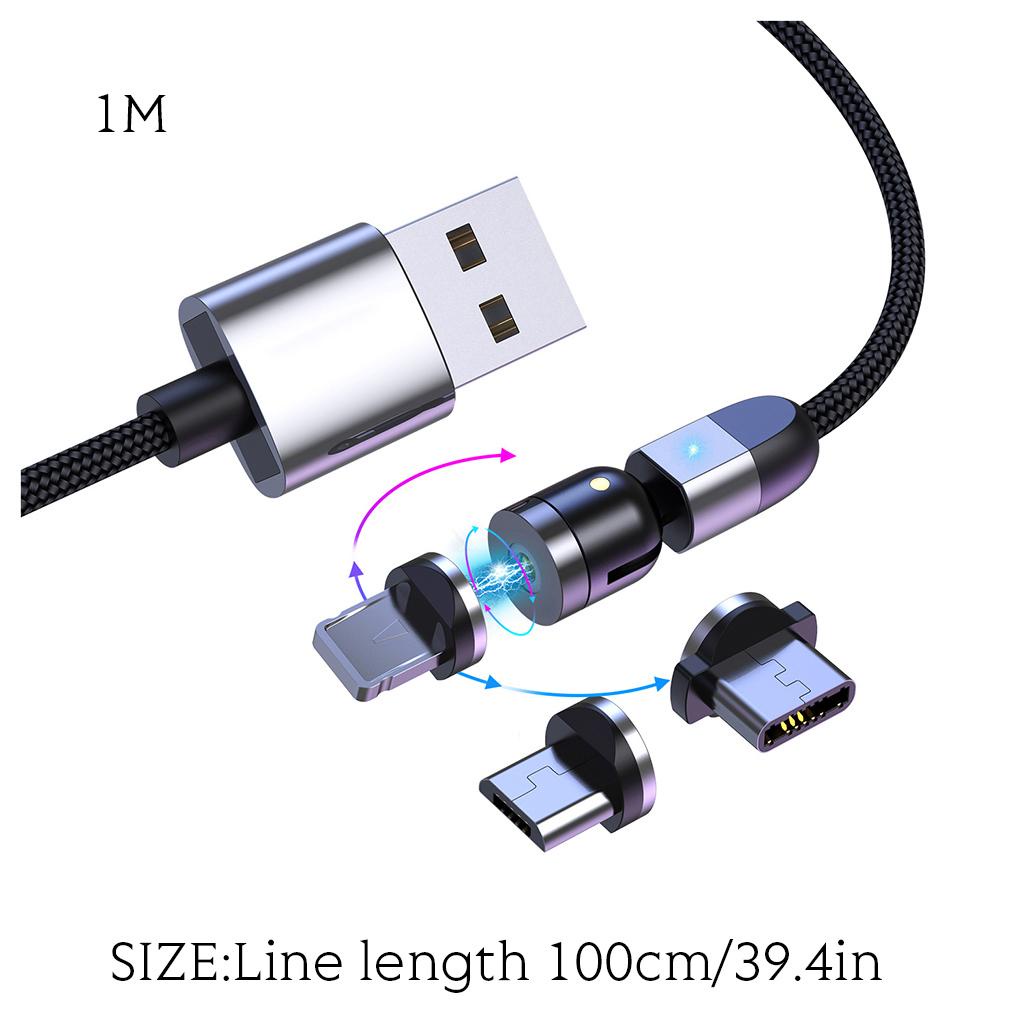 Dây Cáp Sạc Nhanh USB Nam Châm 3 Trong 1 Cho Samsung Xiaomi Iphone