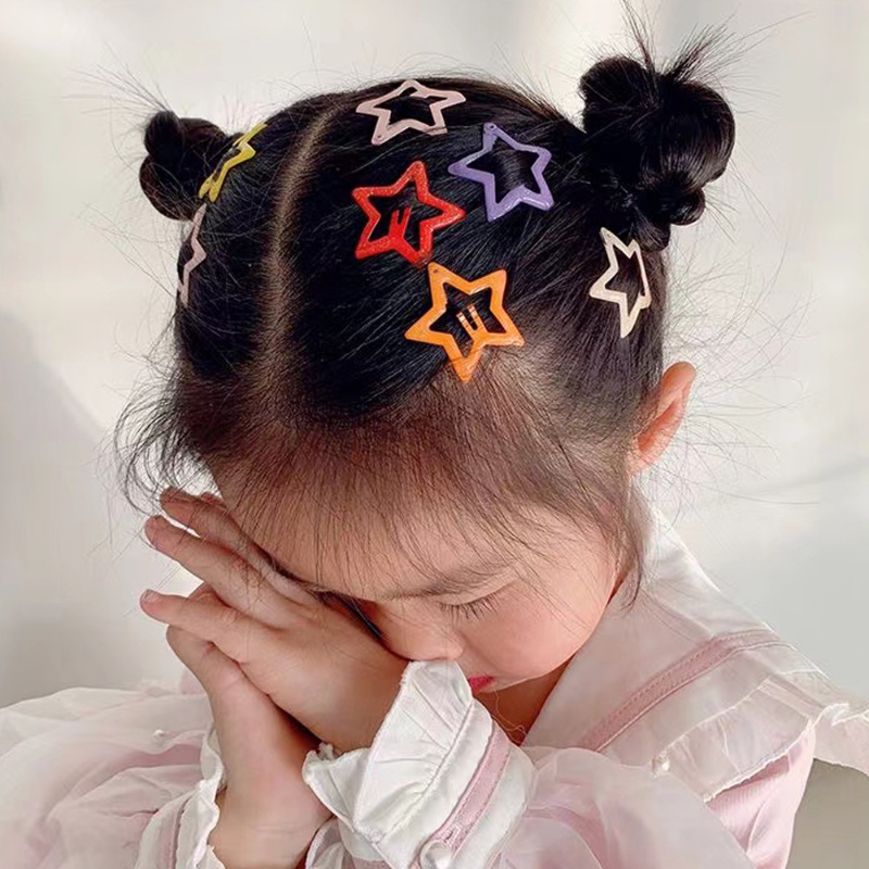 Kẹp Tóc Ngôi Sao Năm Cánh Màu Kẹo Phát Sáng Phong Cách Hàn Quốc Cá Tính Dành Cho Bé Gái Y2K