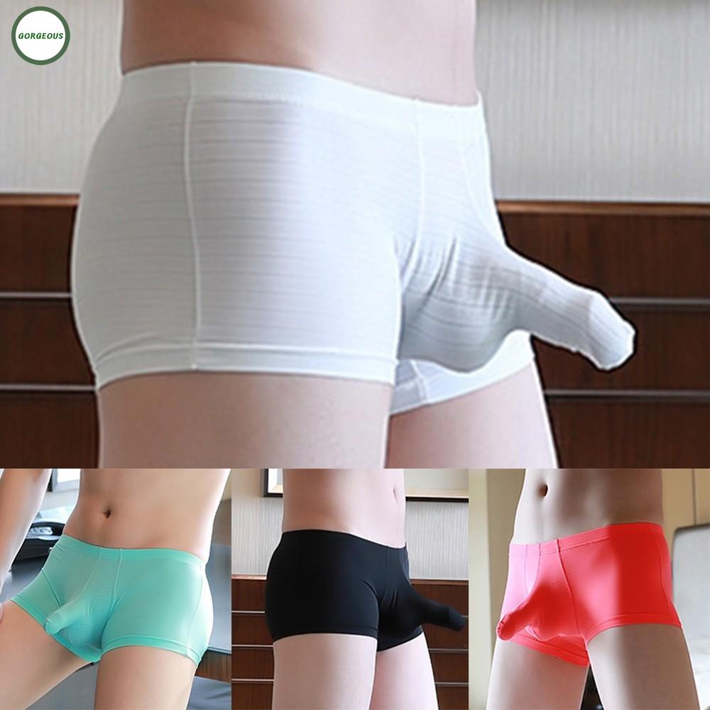 Mới Quần Lót Boxer Nylon Dài Gợi Cảm Cho Nam