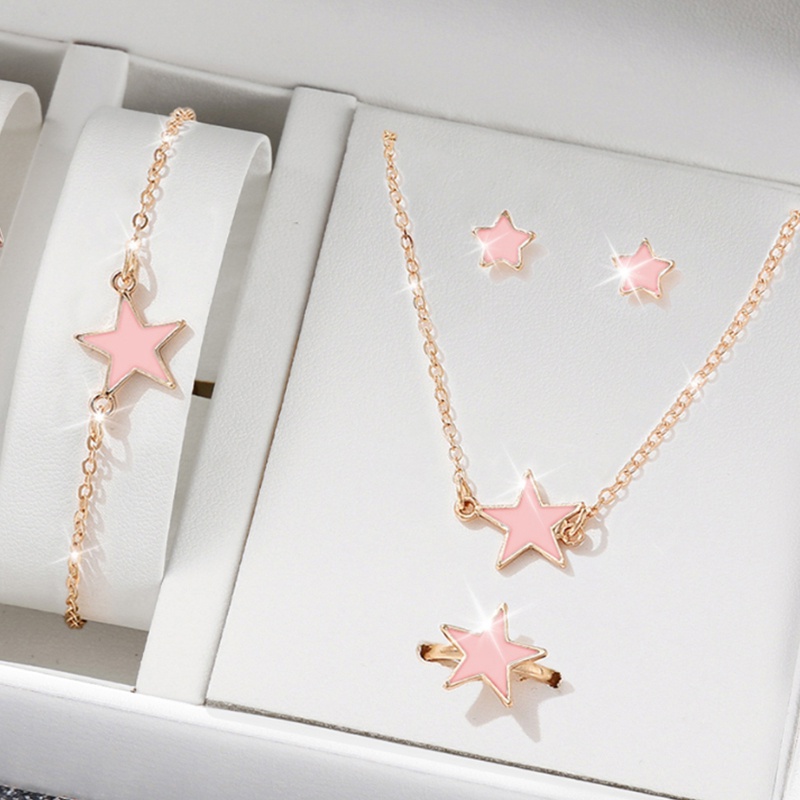 Bộ Trang Sức Đính Kim Cương Nhân Tạo Phong Cách INS Cao Cấp Dành Cho Nữ