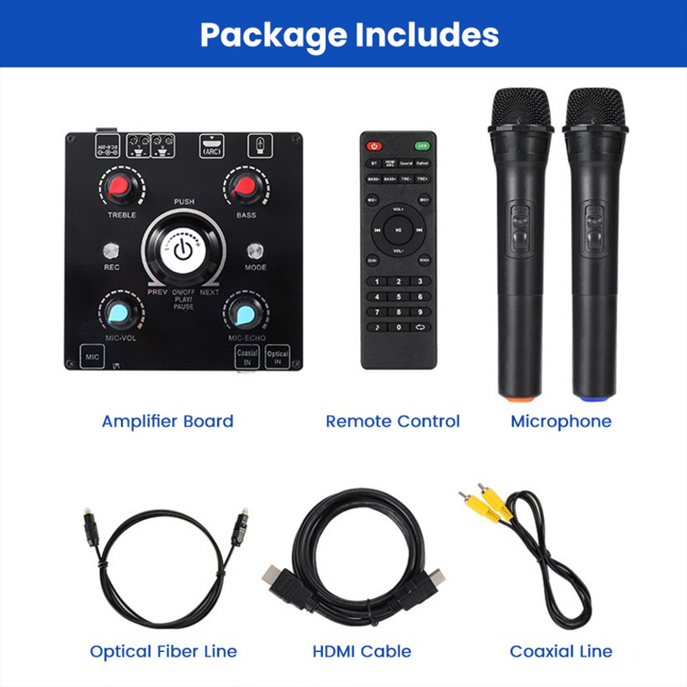 Bộ Khuếch Đại Tín Hiệu Âm Thanh Bluetooth 120W HIFI DAC HDMI ARC USB Chuyên Dụng