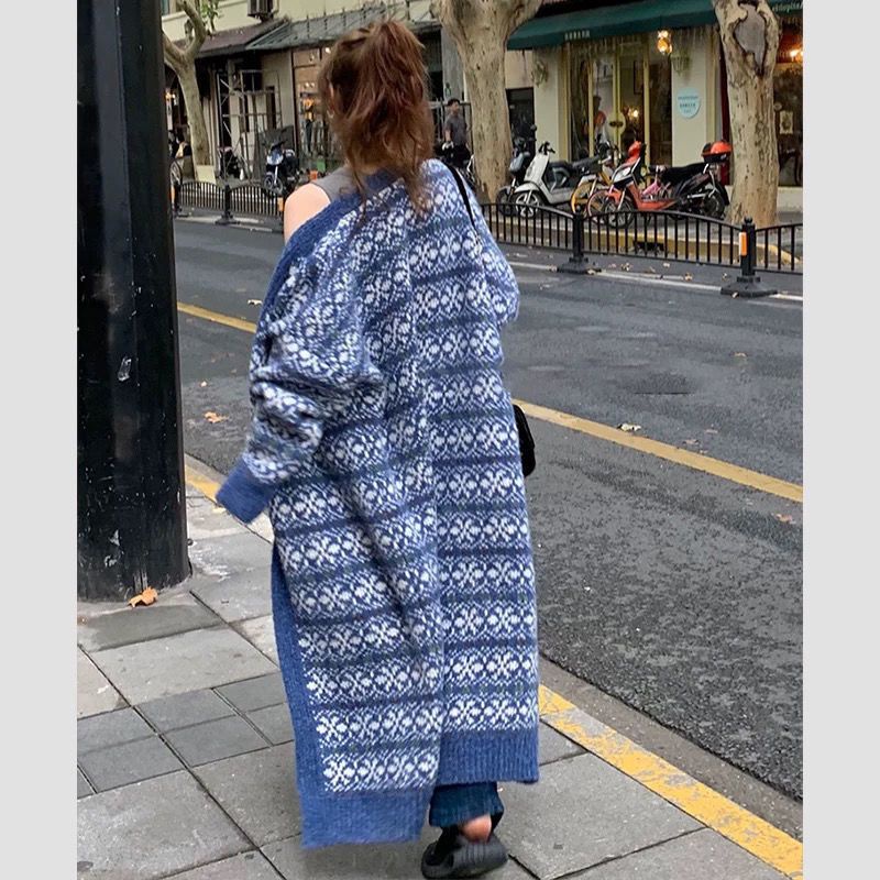 Áo Khoác Cardigan Dáng Dài Phong Cách Dân Tộc Thời Trang Mùa Thu Kiểu Mới