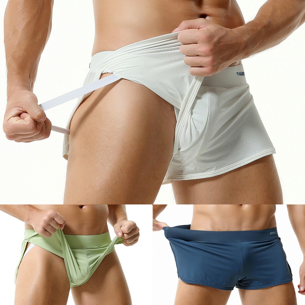 Quần bikini boxer briefs nam boxer men \'s sponge pouch cup thoáng khí