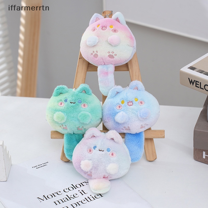 Móc Khóa Hình Mèo Nhồi Bông Nhiều Màu Dễ Thương