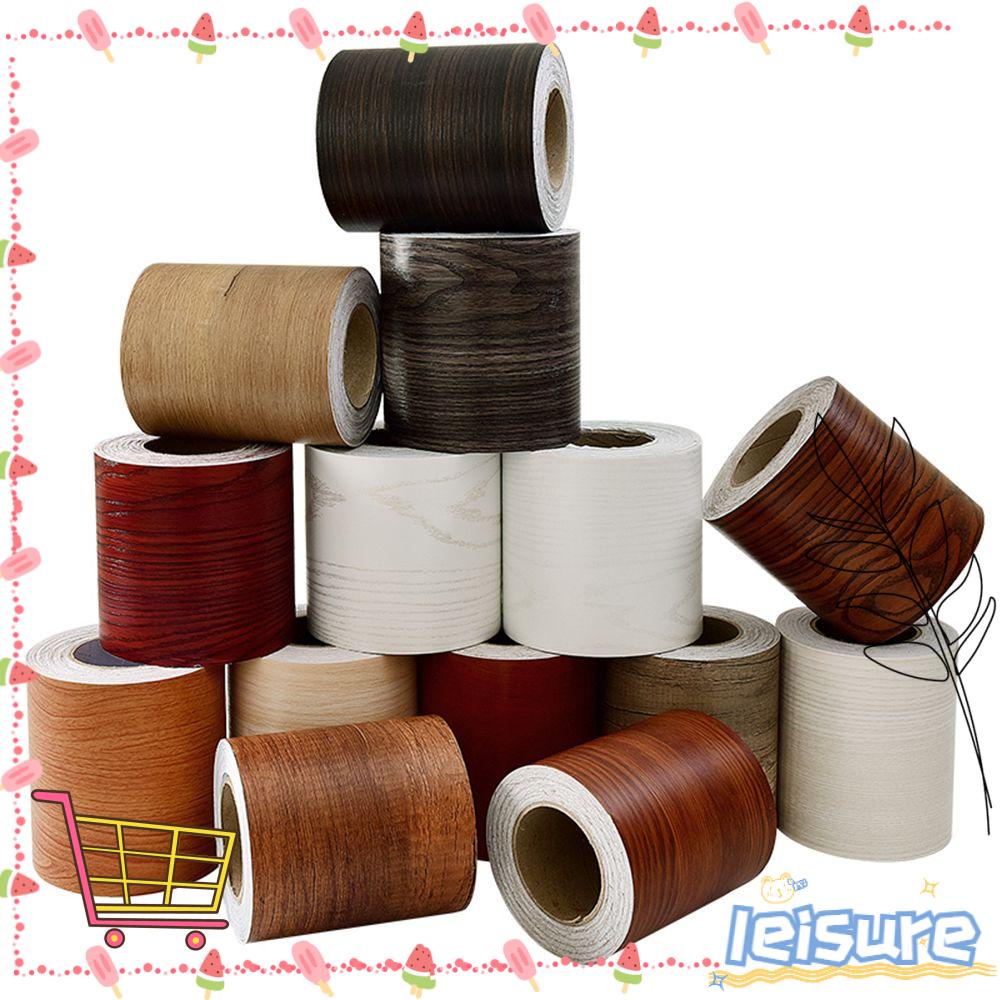 ♫Daphne♫ Miếng Dán Viền Tường Bằng PVC Họa Tiết Vân Gỗ Chống Thấm Nước Nhiều Màu Sắc