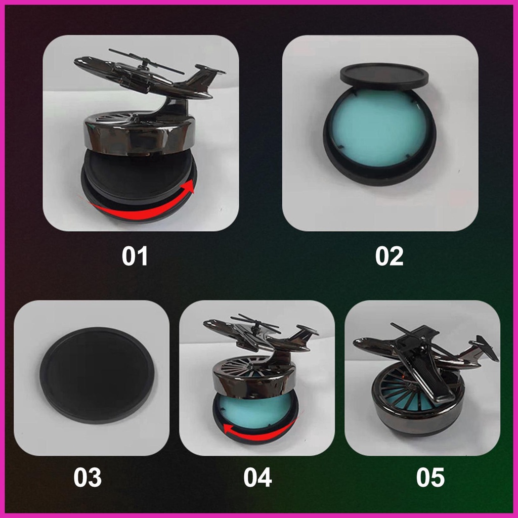 Máy Khuếch Tán Hương Thơm Xe Hơi / Máy Bay Năng Lượng Mặt Trời Xoay Được Dễ Sử Dụng