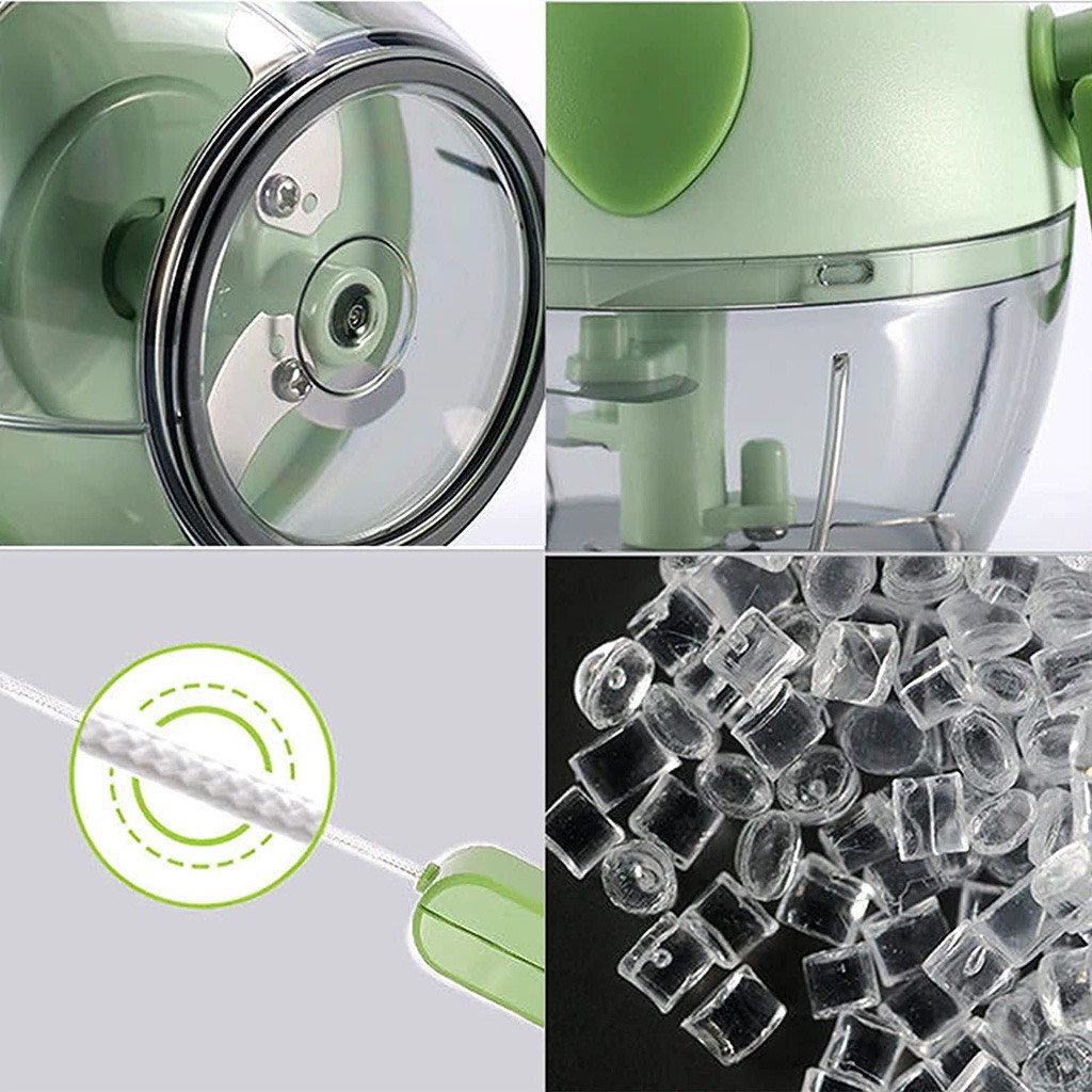 Máy xay mini đa năng 3 lưỡi dao kéo tay, xay tỏi ớt hành, xay rau củ quả