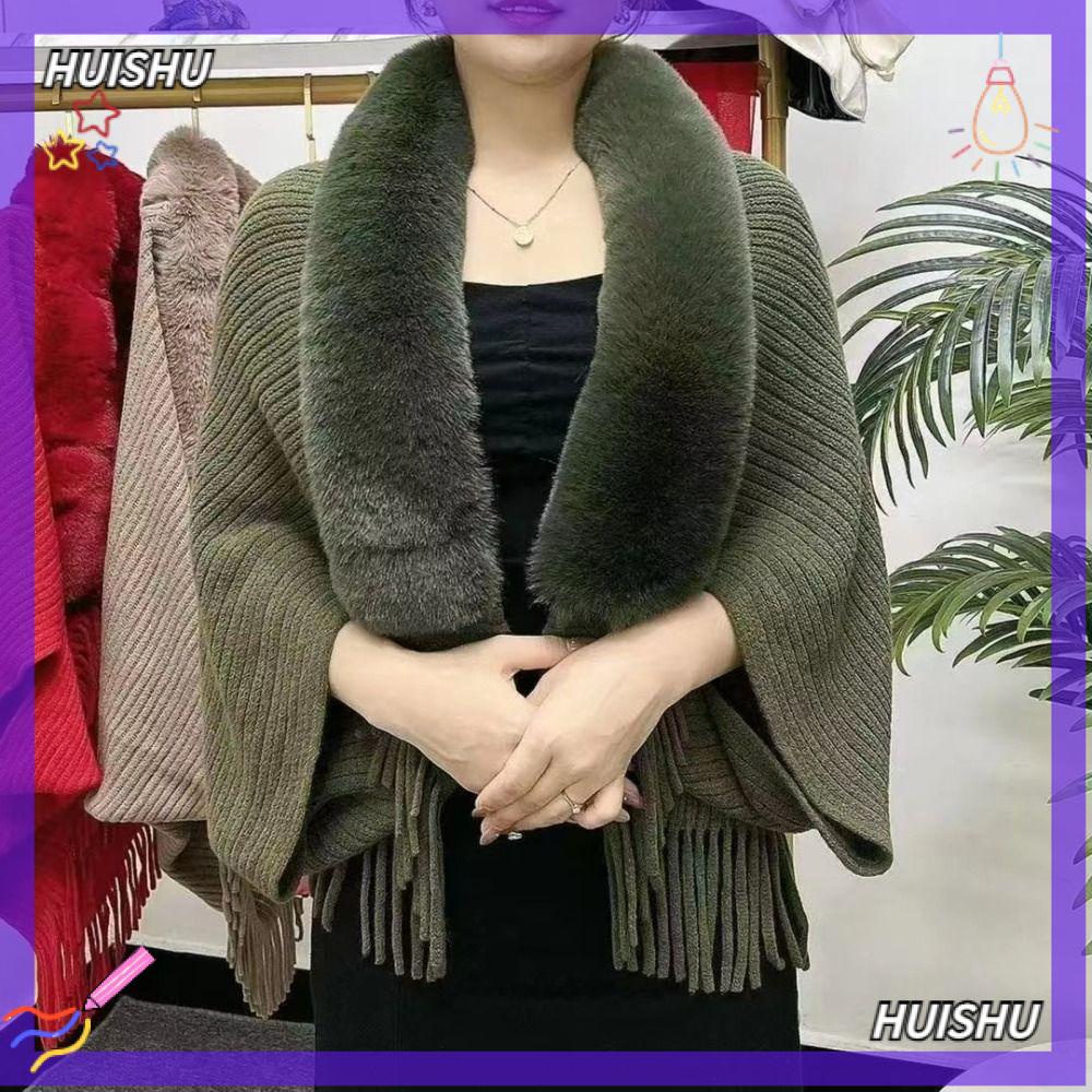 Áo Choàng Dệt Kim Giữ Ấm Mùa Đông