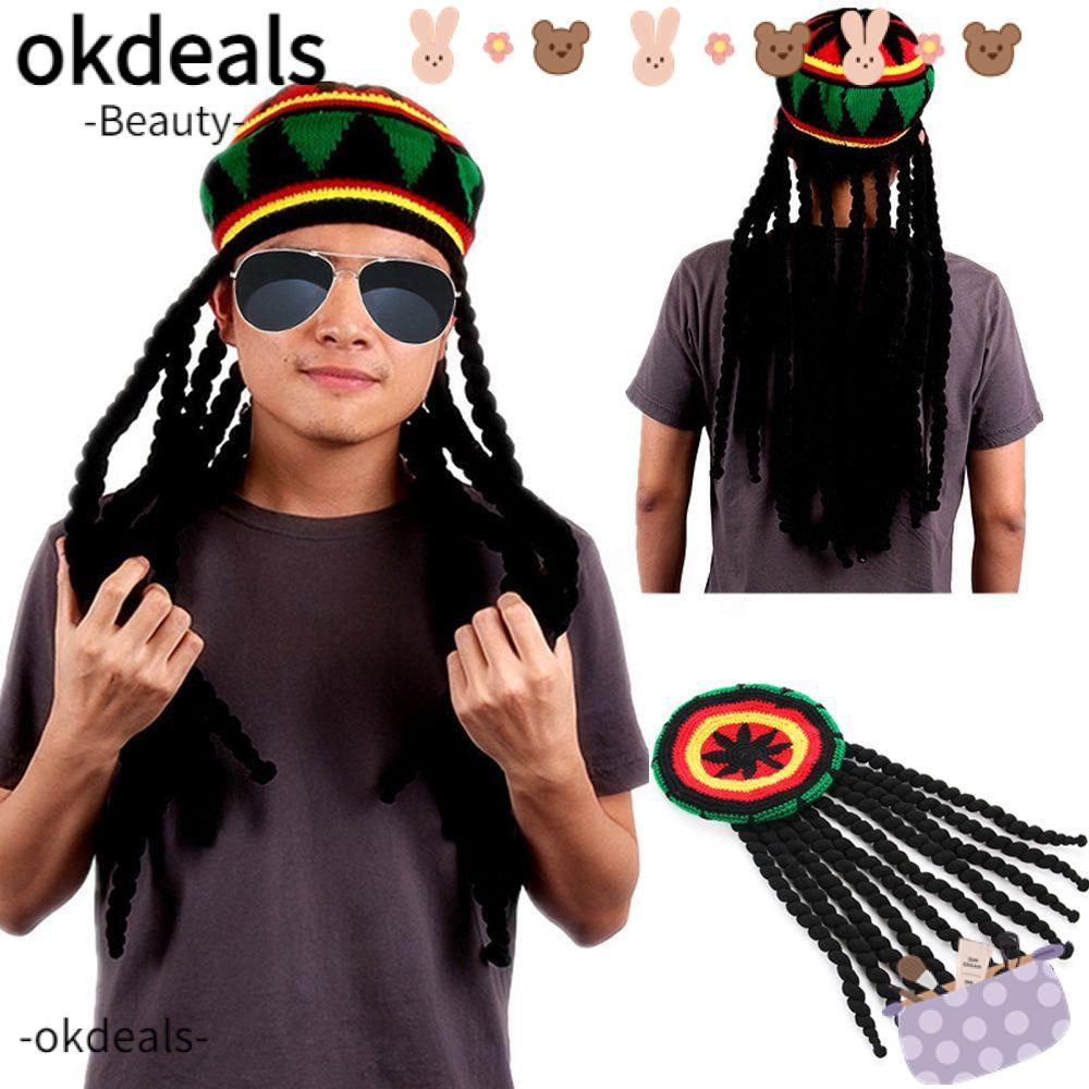 Okdeals Mũ Beanie Dệt Kim Kiểu Tóc Giả Bob Marley Cho Unisex