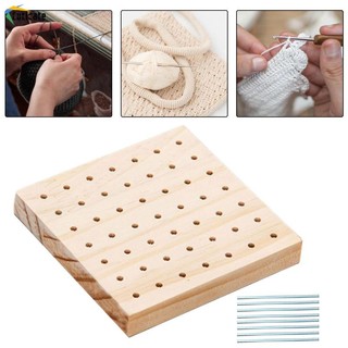   Cuticate  Vỏ Gối Dệt Kim Hình Vuông DIY Bảng khóa bằng gỗ có chốt Thảm khóa đan 