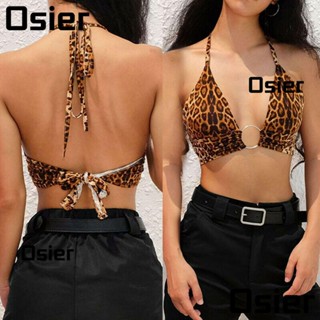 Áo ngực họa tiết da báo thiết kế hở lưng quyến rũ