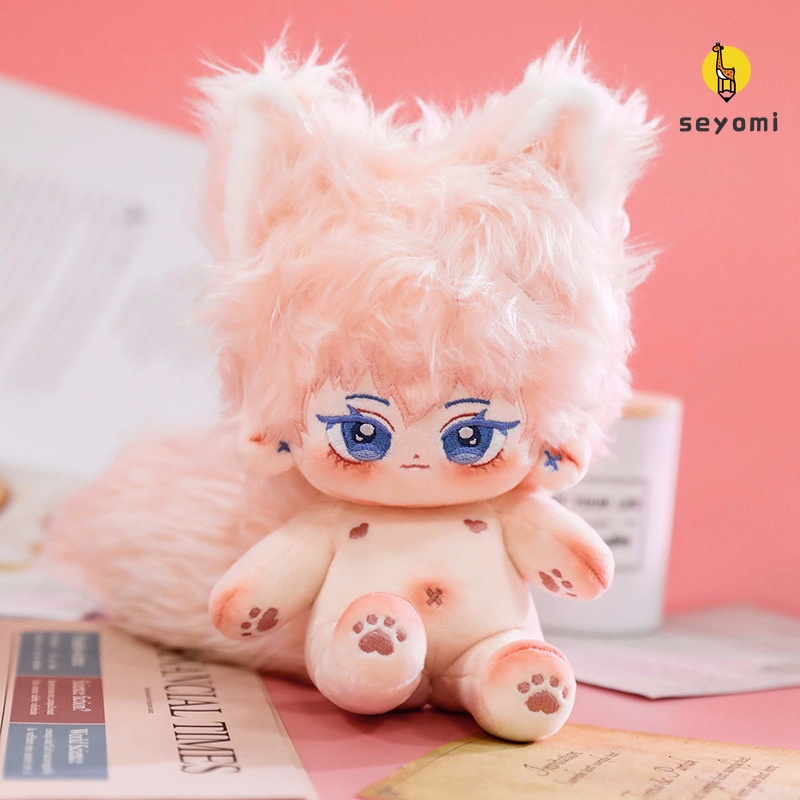 Búp Bê Nhồi Bông Cotton Màu Hồng Đáng Yêu 20cm Búp bê nhồi bông lông mềm DIY làm tóc quà tặng trang trí nhà