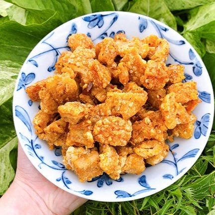 1KG Tóp mỡ mắm hành đậm vị ĂN GÌ SÀI GÒN, tóp mỡ nguyên miếng siêu giòn, siêu ghiền, hũ seal nhôm