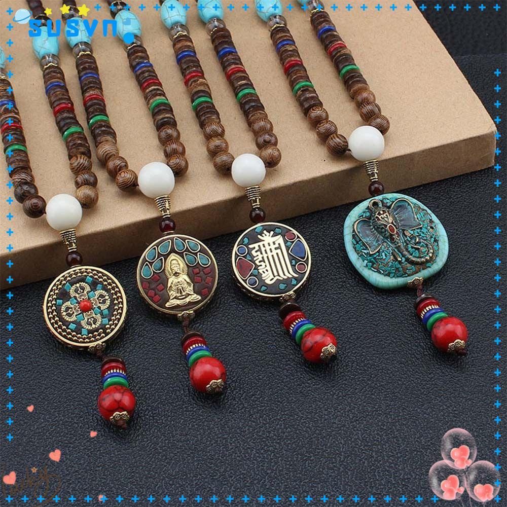 Vòng cổ Mặt Phật Giáo Phong Cách Boho Vintage