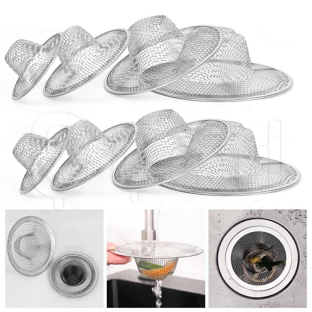 Lưới Lọc Rác Bồn Rửa Chén / Cống Thoát Nước Nhà Tắm / Nhà Bếp Hình Nón Tròn Bằng Thép Không Gỉ Chống Mùi Hôi