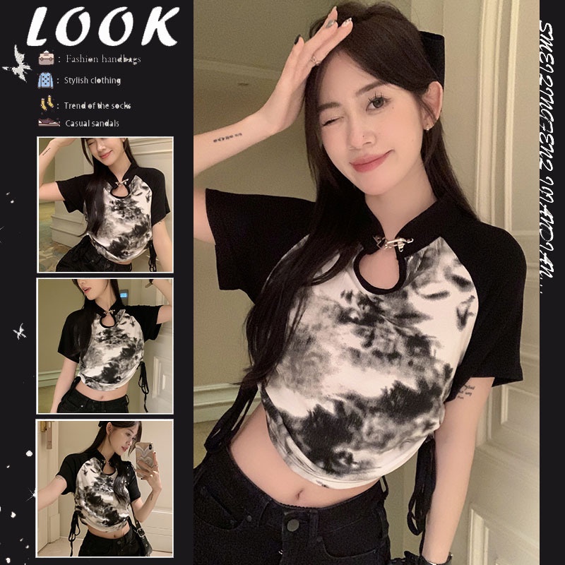GD1 Áo phông áo croptop áo baby tee American Vintage 2023 New Style JL0727015