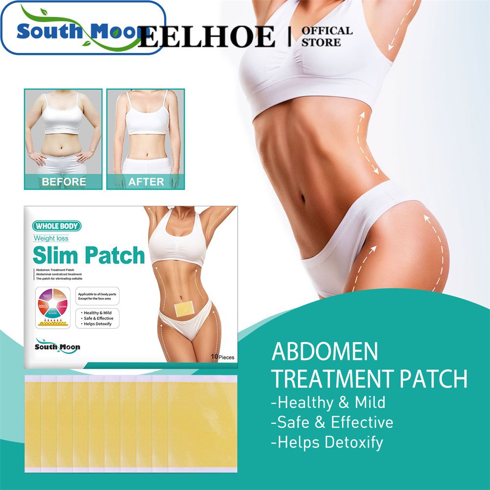 Set 10 miếng dán đốt cháy mỡ thừa EELHOE làm săn chắc cơ bụng/ đùi/ chân