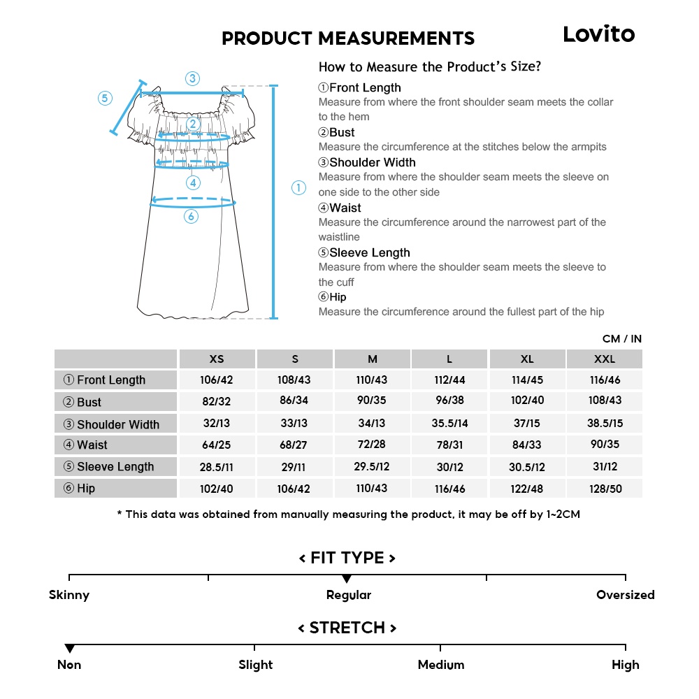 Đầm tay phồng Lovito chấm bi thanh lịch cho nữ LNE11052