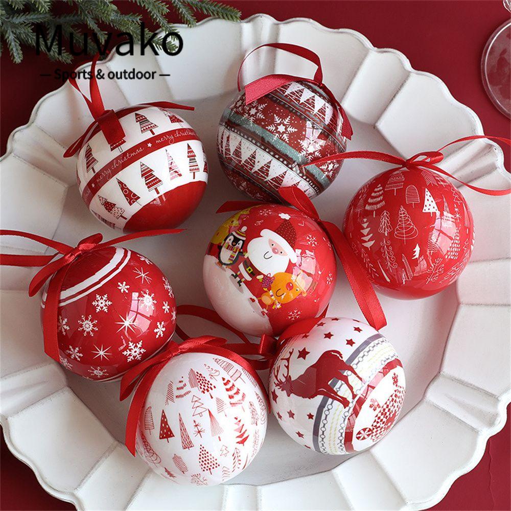 Muvako Trái Châu Trang Trí Cây Thông Noel Quả bóng xốp hình dán Giáng sinh
