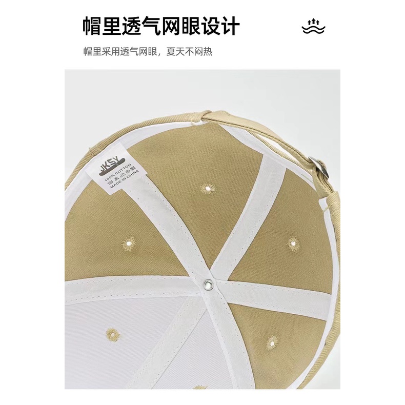 Mũ Lưỡi Trai Thêu Hình Chú Gấu Nhỏ Điều Chỉnh Được Thời Trang Mùa Hè Mới Cho Nam Và Nữ