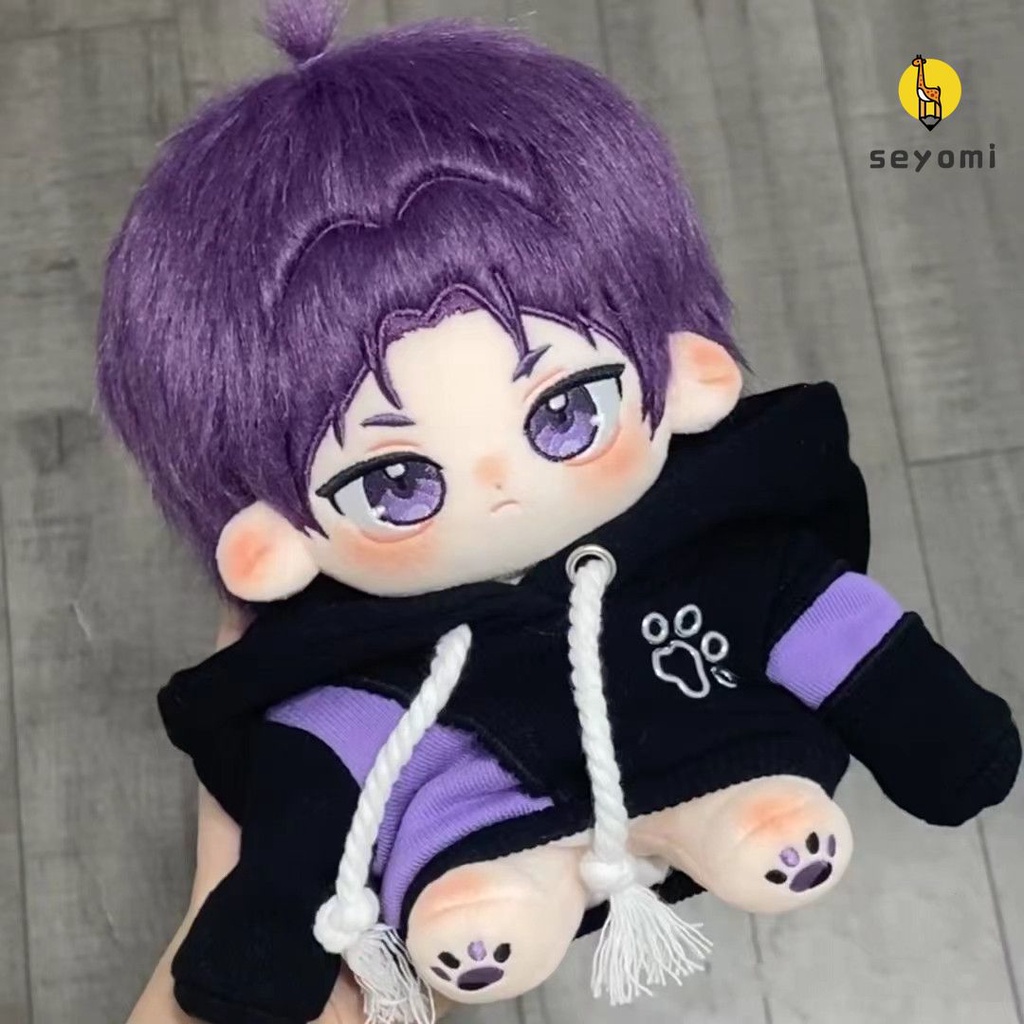 Búp Bê Nhồi Bông 20cm Tóc Tím Dễ Thương