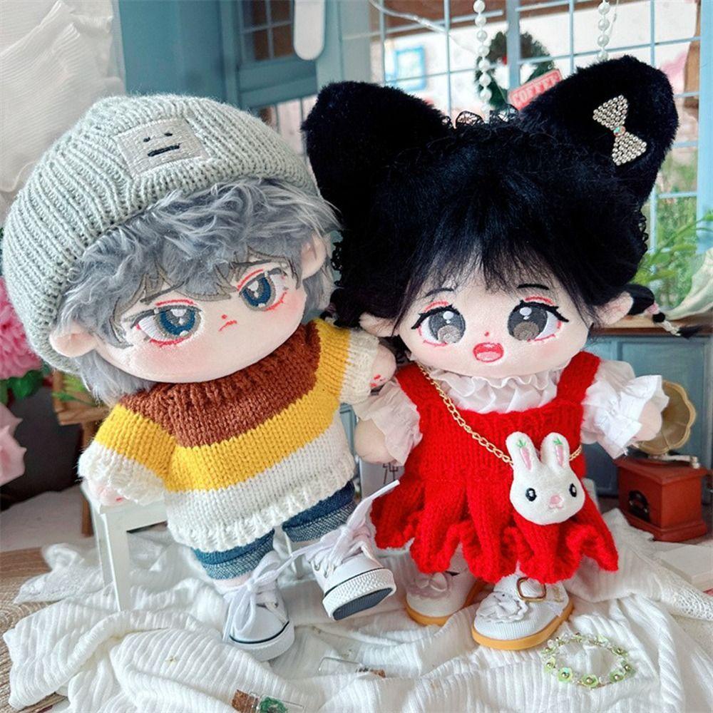 Quần Short + Áo Sweater + Băng Đô Cotton Thời Trang Xinh Xắn Cho Búp Bê 20cm