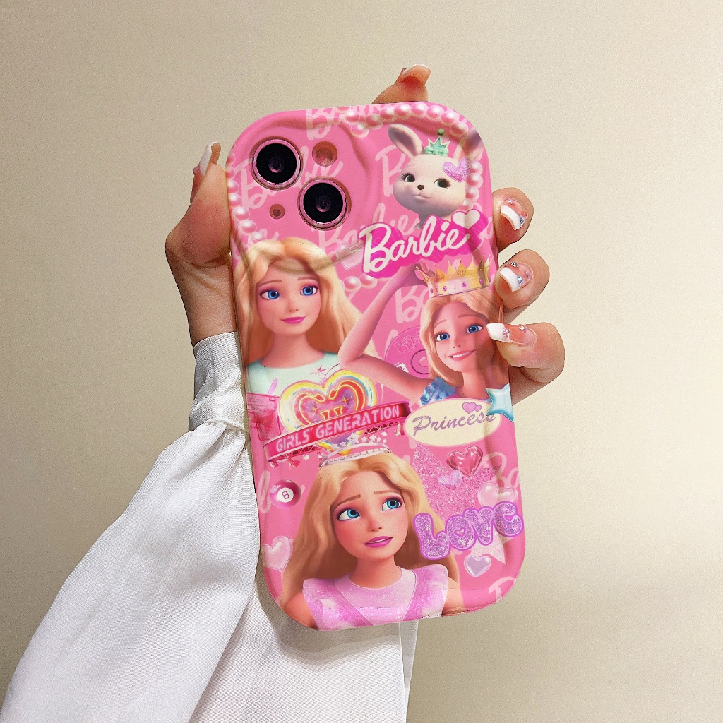 Ốp Điện Thoại Tpu In Hình Búp Bê Barbie Màu Hồng Cho iPhone 11 12 14 Pro 7 plus 6s plus xr xsmax 14 Promax 13 8 plus 11 Promax 12 Promax