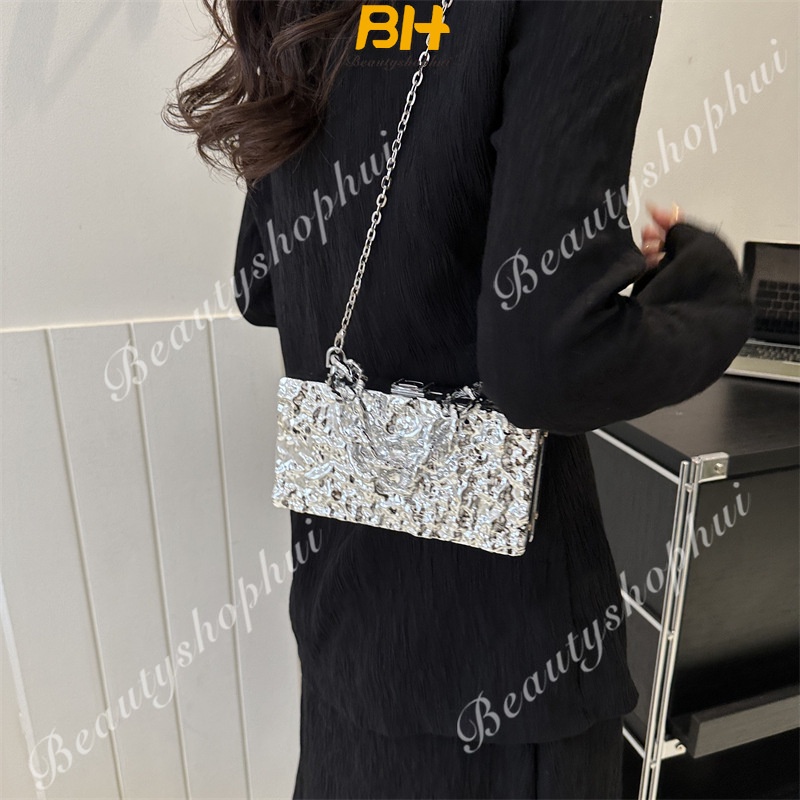 Túi Đeo Chéo Bằng Acrylic Phối Dây Xích Thời Trang 2023 Sang Trọng Cho Nữ