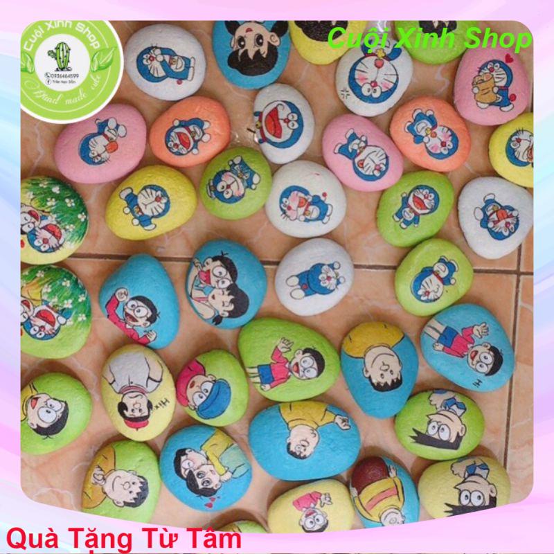 Tranh Đá cuội  mini nhân vật Xuka trong Doraemon món quà đẹp