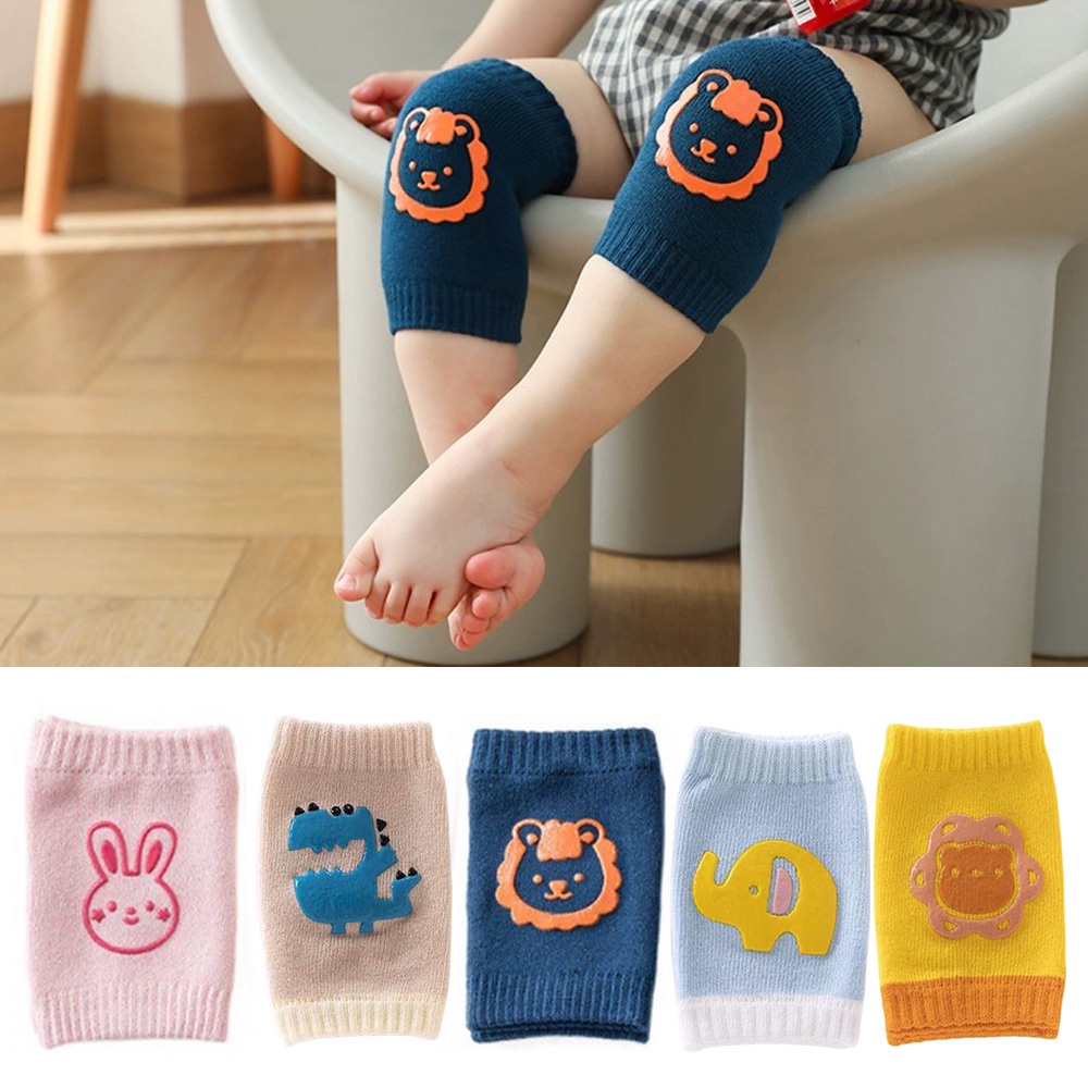 Đệm Bảo Vệ Đầu Gối / Khuỷu Tay Họa Tiết Hoạt Hình Cho Bé Tập Bò