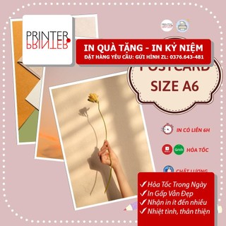 4-15 tấm postcard in theo yêu cầu (nhiều size), chất liệu giấy dày C300, cán màng bảo vệ 2 mặt chống thấm