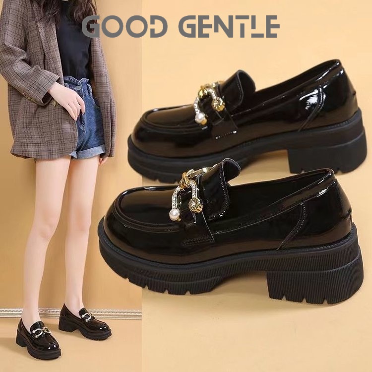 GG Giày búp bê giày nữ 2023 NEW Mùa hè Vintage England phong cách thiết lập Mary Jane đơn giày2307345