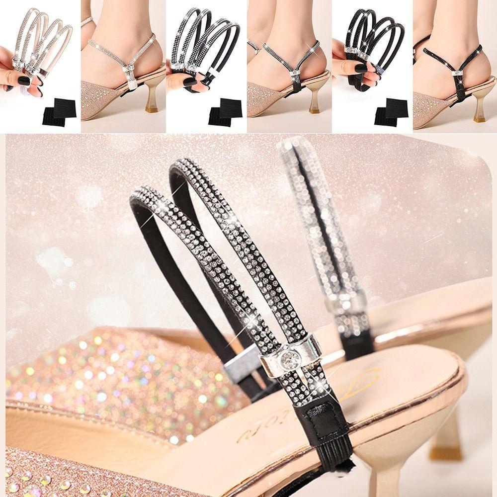 Niuyou dây giày nữ, giày trang trí gói cao gót bó dây giày, thời trang có thể điều chỉnh mắt cá chân giữ miễn phí tam giác dây giày lười nữ