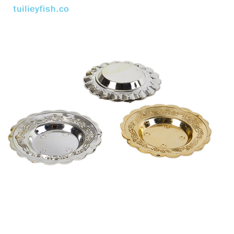 Set 10 Khay Nhựa Mini Màu Vàng / Bạc Đựng Bánh / Sushi / Trái Cây Trang Trí Nhà Cửa