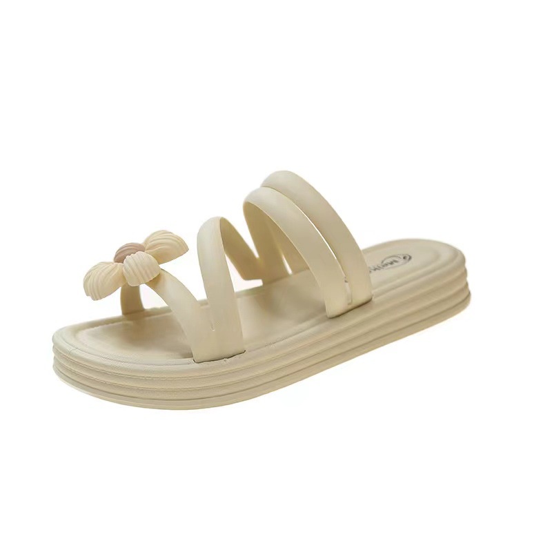 Giày Sandal Đế Dày Quai Hoa Phong Cách La Mã Thời Trang Mới Cho Nữ