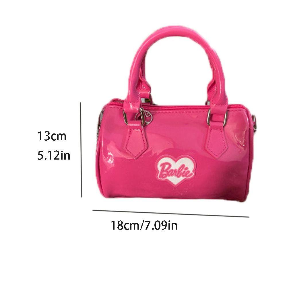 Túi đeo vai barbie shanhai, hình gối da pu, kiểu dáng hình elip kawaii du lịch dung tích lớn