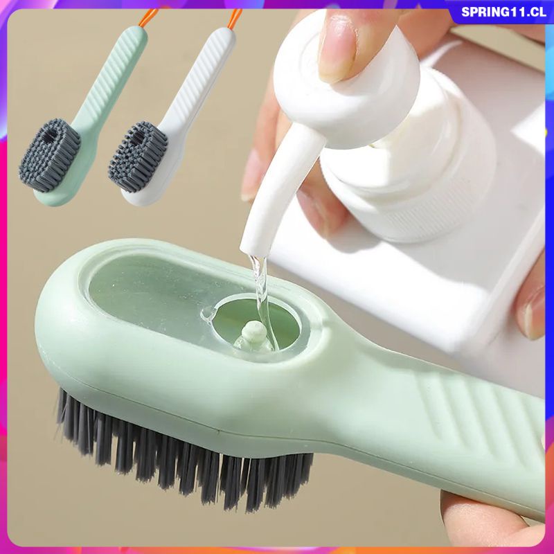 Bàn Chải Lông Mềm Cán Dài Tự Động Làm Sạch Sâu Cho Giày Dép