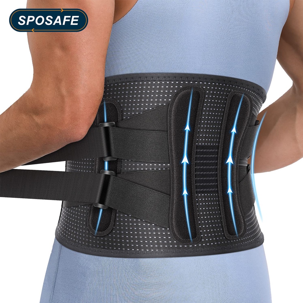 Sposafe 1 pcs hỗ trợ lưng thắt lưng với bốn đĩa đệm thoát vị, nẹp lưng thần kinh tọa cho nam đai hỗ trợ lưng nữ để nâng dây đeo lưng làm việc để giảm đau lưng