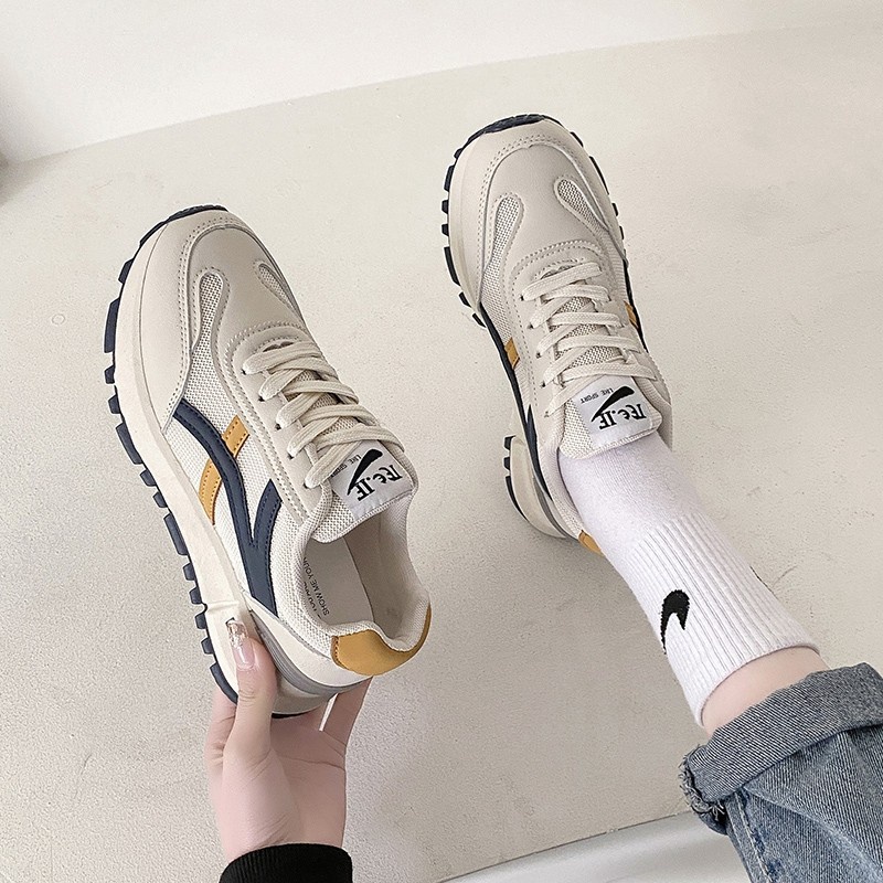 Miss o3o Giày Thể Thao Nữ Nữ Đế Dày đáy phẳng Đế Siêu Nhẹ Thoáng Khí Retro Thời Trang Thiết Kế Mới Cho Nữ 34Z080703