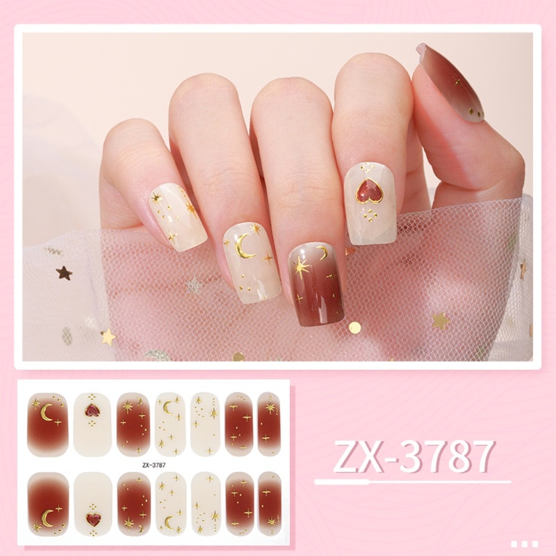 Ch * oready stock o gradient full nail stickers full wrap nail art stickers self-adhesive nail art strips for diy nai