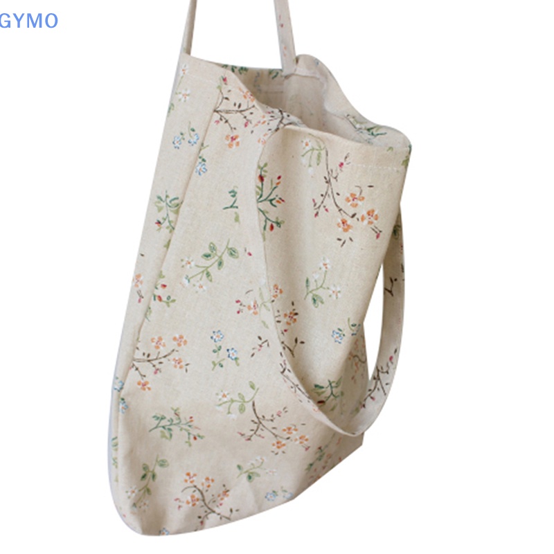 Phụ nữ vintage cotton linen shoulder bag mua sắm bãi biển du lịch tote túi xách hdy