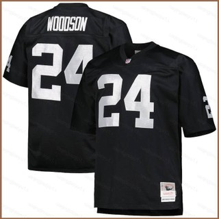 Hq1 1998 nfl las vegas raiders jersey charles woodson đã nghỉ hưu bóng đá áo thun thể thao tee plus size qh1