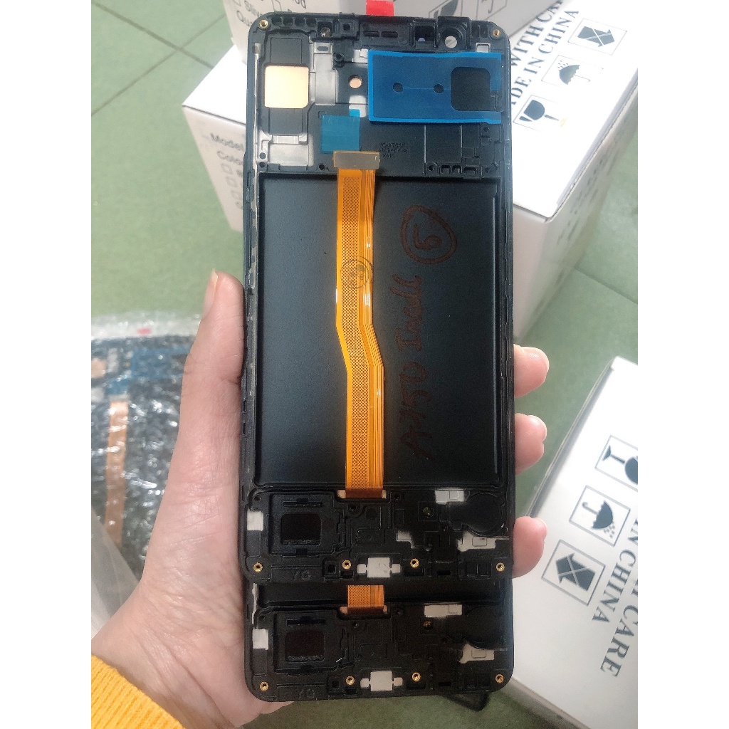 Samsung Galaxy A7 2018 / SM-A750G - Màn Hình Nguyên Bộ Incell Liền Khung Xương, Màu Đen