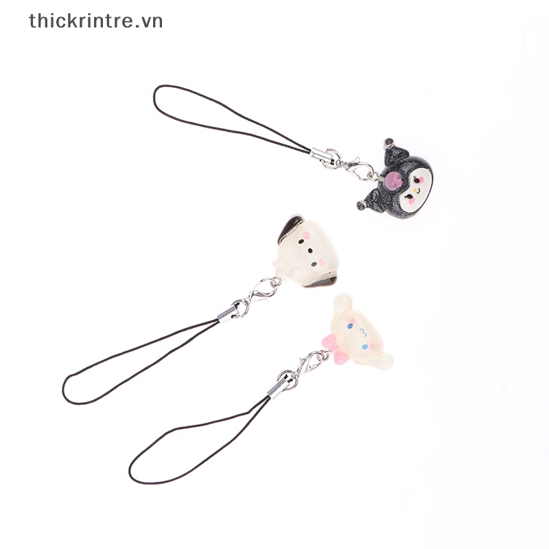 Thi kawaii kuromi dây buộc my melody cinnamoroll sinh viên vẻ đẹp vỏ điện thoại ba lô búp bê mặt dây chuyền charm toy girls quà tặng vn
