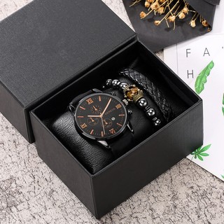 Đồng hồ thời trang mùa hè mới 2023, bộ ba đồng hồ nam Đồng hồ nam Geneva đơn giản và thanh lịch