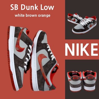 （Sản phẩm chính hãng）Nike SB Dunk Low trắng nâu cam sneakers giày chạy bộ giày nike